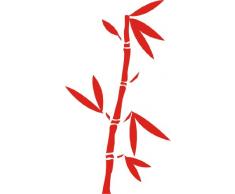 INDIGOS 4250380557045 Wandtattoo w331 Bambus Gras Wandauskleber in 3 Größen, 80 x 43 cm, rot