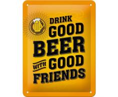 Nostalgic-Art 26204 Word Up - Drink Good Beer, Blechschild 15x20 cm