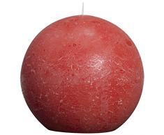 Kugelkerze Rustic 145 mm, rot