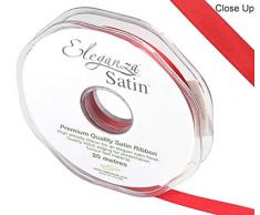 Eleganza 10 mm x 20 m Satinband doppelseitig, Rot