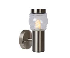 Lucide MIRANE - Wandleuchte Außen - Ø 9 cm - E14 - IP44 - Chrom Matt