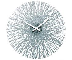 koziol Wanduhr Silk, Kunststoff, transparent anthrazit, 3,5 x 44,8 x 44,8 cm