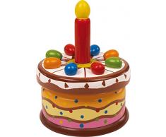 small foot 2483 Spieluhr Geburtstagstorte aus Holz, spielt das Lied Zum Geburtstag für dich, ab 3 Jahren