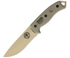 ESEE Uni Desert Tan Outdoormesser | Klingenlänge: 13.34 cm-Griff: Micarta Voll-Model 5 Survival, Mehrfarbig