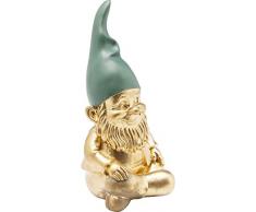 Kare Deko Figur Zwerg Sitting, Gold Grün, 19 cm