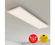 Briloner Leuchten Deckenlampe, LED Panel mit Bewegungsmelder, Tageslichtsensor, 4.100 Lumen, 4.000 Kelvin, 38W, Weiß, Kunststoff, 38 W, 1195x295x49mm (LxBxH)