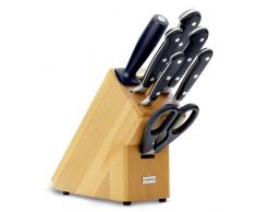 Wüsthof Messerblock 7-teilig, Classic (9835), Küchenmesser Block (helle Buche) mit 5 Kochmessern, 1 Wetzstahl, 1 Schere, gutes Kochmesser-Set