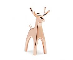 Umbra Anigram Rentier Ringhalter – Moderne Ringablage, Ideales Gastgeschenk, Metall / Kupfer