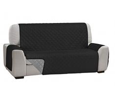 Martina Home Martina Dual Cover Sofaüberwurf mit wendbarer Polsterung 3 Plätze Schwarz/Grau