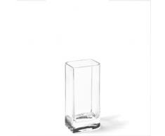 Leonardo Kasten-Vase Lucca, moderne Deko-Vase, handgefertigtes Unikat in rechteckiger Form aus Glas, H 20 x B 11-cm, 014326