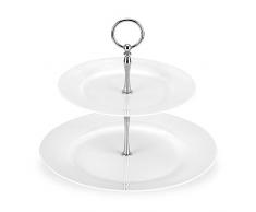 Royal Worcester 2-stöckige Etagere, Weiß.