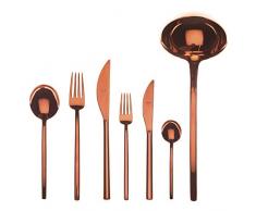 Mepra SPA 109022039 Besteckgarnitur, Design Due Bronzo, 39-teilig