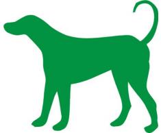 INDIGOS 4250380596143 Wandtattoo w057 Hund / Dog 120 x 103 cm, grÃ¼n