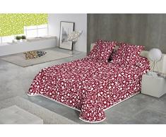SABANALIA Letras Bedruckte Tagesdecke, Buchstaben-Motiv Cama de 135-230 x 280 rot