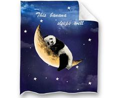 Loong Design Faultier-Überwurf, super weich, flauschig, Premium Sherpa-Fleece-Decke, 127 x 152 cm, für Sofa, Stuhl, Bett, Büro, Reisen, Camping, Geschenk 50x 60 Panda
