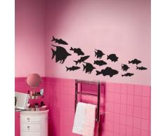 INDIGOS WG30369-86 Wandtattoo w369 Fische Karpfen Wasser Wandaufkleber 120 x 48 cm, blau