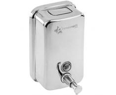 PrimeMatik Seifenspender für die Wand, Edelstahl, für Badezimmer, Küche, Fitnessstudio, Büro (KS030)