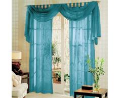Gardinenbox Voile komplett GARDINEN Set 3tlg, Türkis, 60999