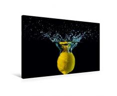 Premium Textil-Leinwand 90 x 60 cm Quer-Format Zitrone Wasser | Wandbild, HD-Bild auf Keilrahmen, Fertigbild auf hochwertigem Vlies, Leinwanddruck von Früchtefreund