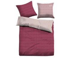 TOM TAILOR 0069794 Satin Bettwäsche Garnitur mit Kopfkissenbezug (Baumwolle) 1x 135x200 cm + 1x 80x80 cm, Barolo