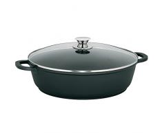 Kela 11555 Servierpfanne, Antihaftbeschichtung, Aluguss 5 mm, 7 l, 36 cm Durchmesser, Induktionsgeeignet, Kerros