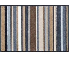 wash + dry 079347 Stripes nature Fußmatte, Acryl, 40 x 60 x 0,7 cm, bunt