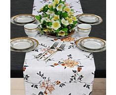 Ruvanti Tischläufer 14x108 Inch Grey Floral
