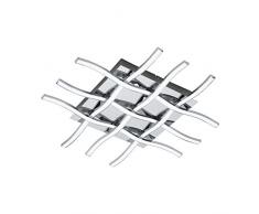 EGLO LED Deckenlampe Lasana 1, 6 flammige Deckenleuchte, Material: Stahl, Kunststoff, Farbe: chrom, weiß