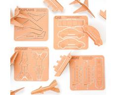 Gift Republic Konstruktion Bier Matte Untersetzer, braun, 6er-Set