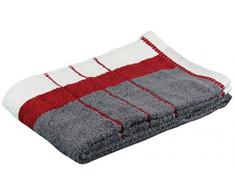 Gözze Duschtuch, 100% Baumwolle, 70 x 140 cm, Berlin, Streifen, Bordeaux/anthrazit, 102-1113-5