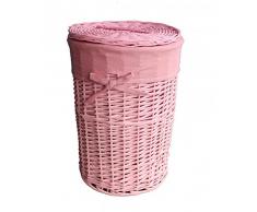 DVier Wäschekorb, Korb, Rosa, D.39 H.55, 1 Einheiten