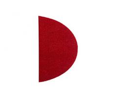 Hanse Home Waschbare Schmutzfangmatte Soft & Clean Bordeaux halbrund, 75x50 cm