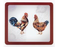 Wenko 2712971500 Multi-Platte Farm für Glaskeramik Kochfelder, Schneidbrett, Gehärtetes Glas, 56 x 0,5 x 50 cm, Mehrfarbig