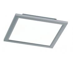 WOFI Deckenleuchte, Aluminium, Integriert, 18 W, Silber, 30 x 30 x 6 cm