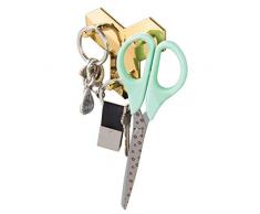 iDesign 54489EU Affixx Geo Haken für Jacken, Mäntel, Handtücher - goldfarben, Plastik, Gold, 8,1 x 8,28 x 2,8 cm