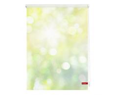Lichtblick Rollo Klemmfix, 70 x 150 cm mit Motiv Lichtspiel - Grün Gelb Montage ohne Bohren, moderner Sicht-und Sonnenschutz, Motivrollo, lichtdurchlässig & Blickdicht