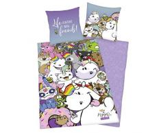 Pummel & Friends - Bettwäsche (Renforcé, 135x200cm) - Wimmelbild