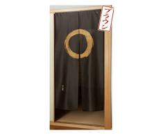 Noren Vorhang Tapisserie Enso in Kreis dunkelbraun lang Typ