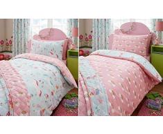 Kidz Club Bettwäsche-Set, Magische-Einhörner-Design, für Babybett, Bettbezug und Kissenbezug, Blau