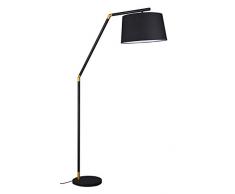 Trio Leuchten Stehleuchte TRACY 462100132, Metall Schwarz Matt, Stoffschirm Schwarz, exkl. 1 x E27