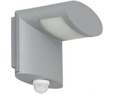 Ranex 5000.477 LED Wand AuÃenleuchte mit Bewegungsmelder / Alumium-Glas / grau