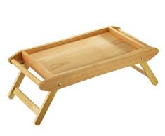 Zassenhaus 50554 Bett- / Serviertisch, 69 x 35 cm, Gummibaumholz hell