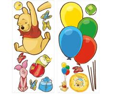 RoomMates RMK1499GM RM - Disney Winnie Puuh und Ferkel Wandtattoo, PVC, Bunt, 48 x 13 cm