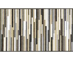 Wash + Dry Mikado Stripes Nature Fußmatte, Acryl, braun, 75 x 120 x 0.7 cm