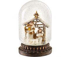 WeRChristmas Schneekugel mit Krippe, Mehrfarbig, 16 cm