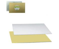 Tortenplatte Rechteckig Gold/Silber 35 x 45 cm