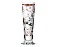 RITZENHOFF Black Label Schnapsglas von Burkhard Neie, aus Kristallglas, 40 ml, mit fünf Schnapsdeckeln