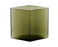 Iittala 1015574 Ruutu Vase, 205 x 180 mm, moosgrün