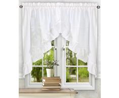 Ellis Vorhang Stacey Rüschen Swag, Weiß, 152,4 x 96,5 cm