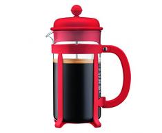 Bodum Java Kaffeebereiter 8 Tassen, Glas, Rot, 10.6 x 17.1 x 24.5 cm